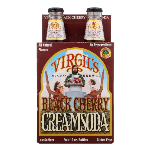 VIRGILS: Black Cherry Cream Soda 4Pk, 48 fo - Sunshine Co Op. - #tag1# - #tag2# - #tag3# - #tag4#