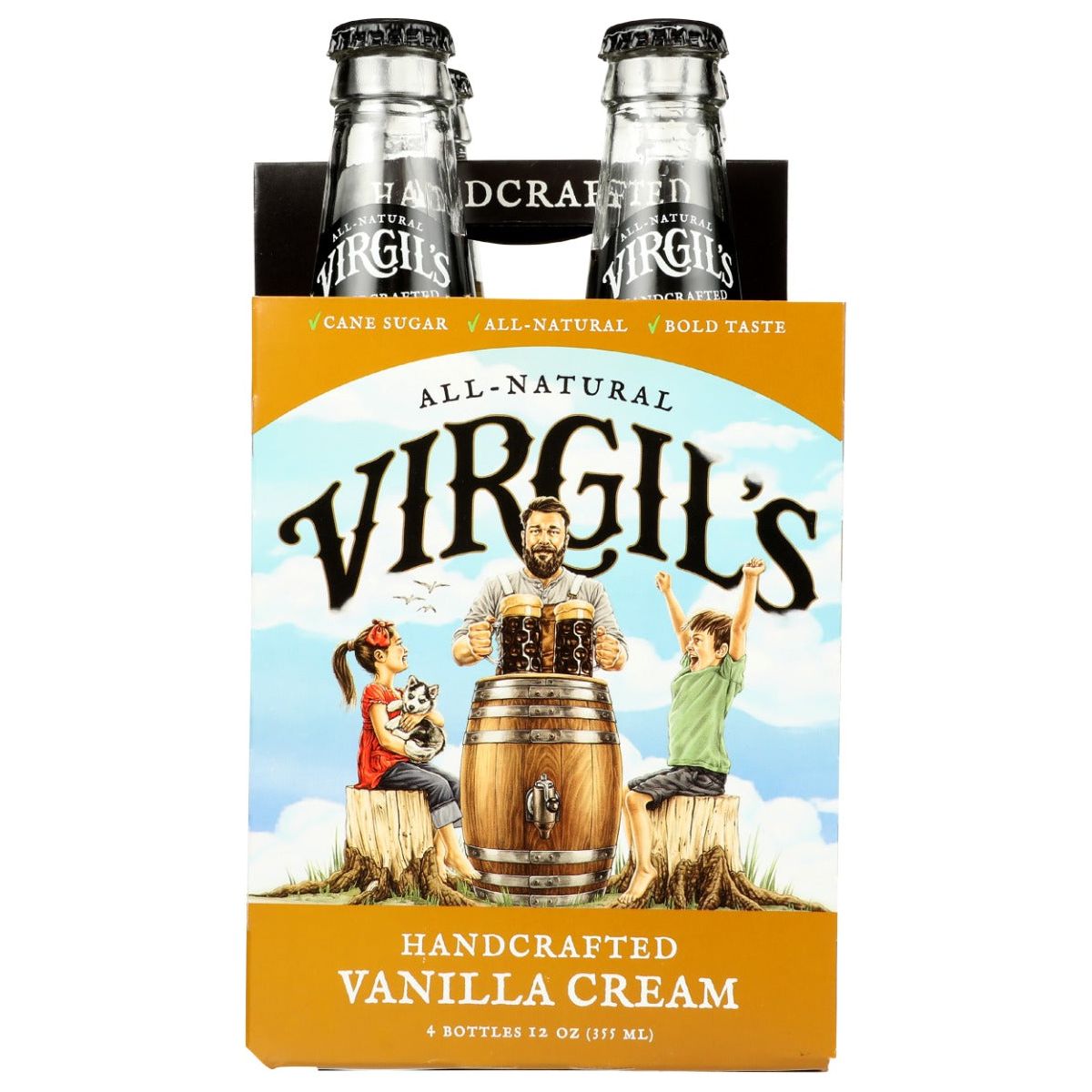 VIRGILS: Cream Soda Micro Brewed, 4 pack, 48 oz - Sunshine Co Op. - #tag1# - #tag2# - #tag3# - #tag4#