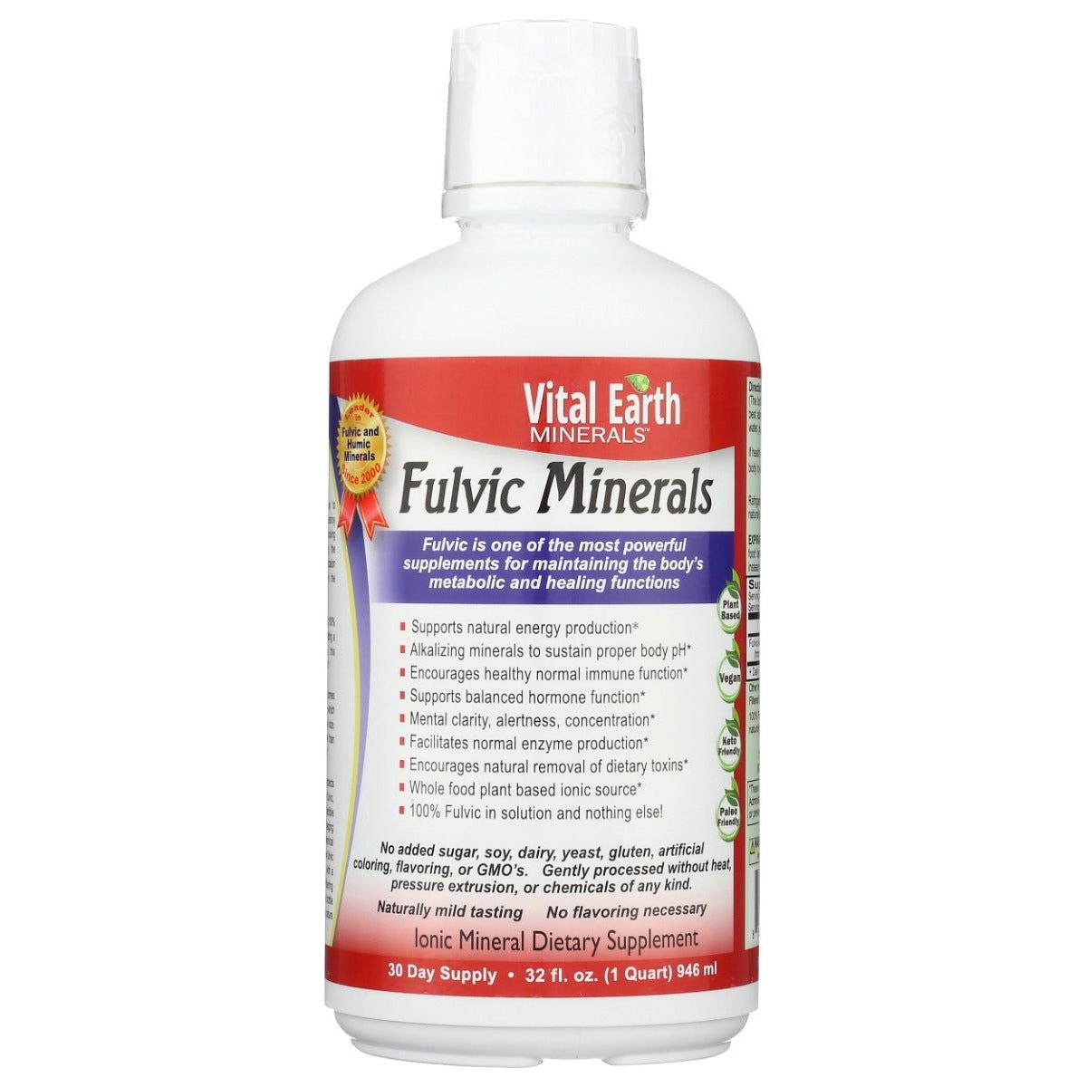 VITAL EARTH MINERALS: Fulvic Minerals, 32 oz - Sunshine Co Op. - #tag1# - #tag2# - #tag3# - #tag4#