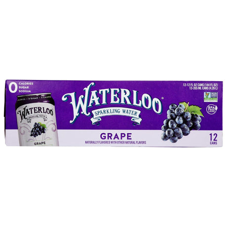 WATERLOO SPARKLING WATER: Grape Sparkling Water 12Pk, 144 fo - Sunshine Co Op. - #tag1# - #tag2# - #tag3# - #tag4#