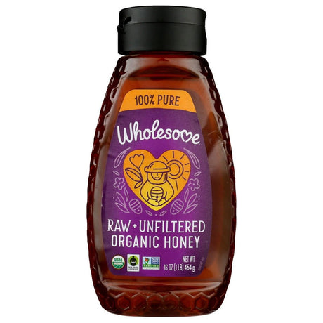 WHOLESOME SWEETENERS: Organic Raw Unfiltered Honey, 16 oz - Sunshine Co Op. - #tag1# - #tag2# - #tag3# - #tag4#
