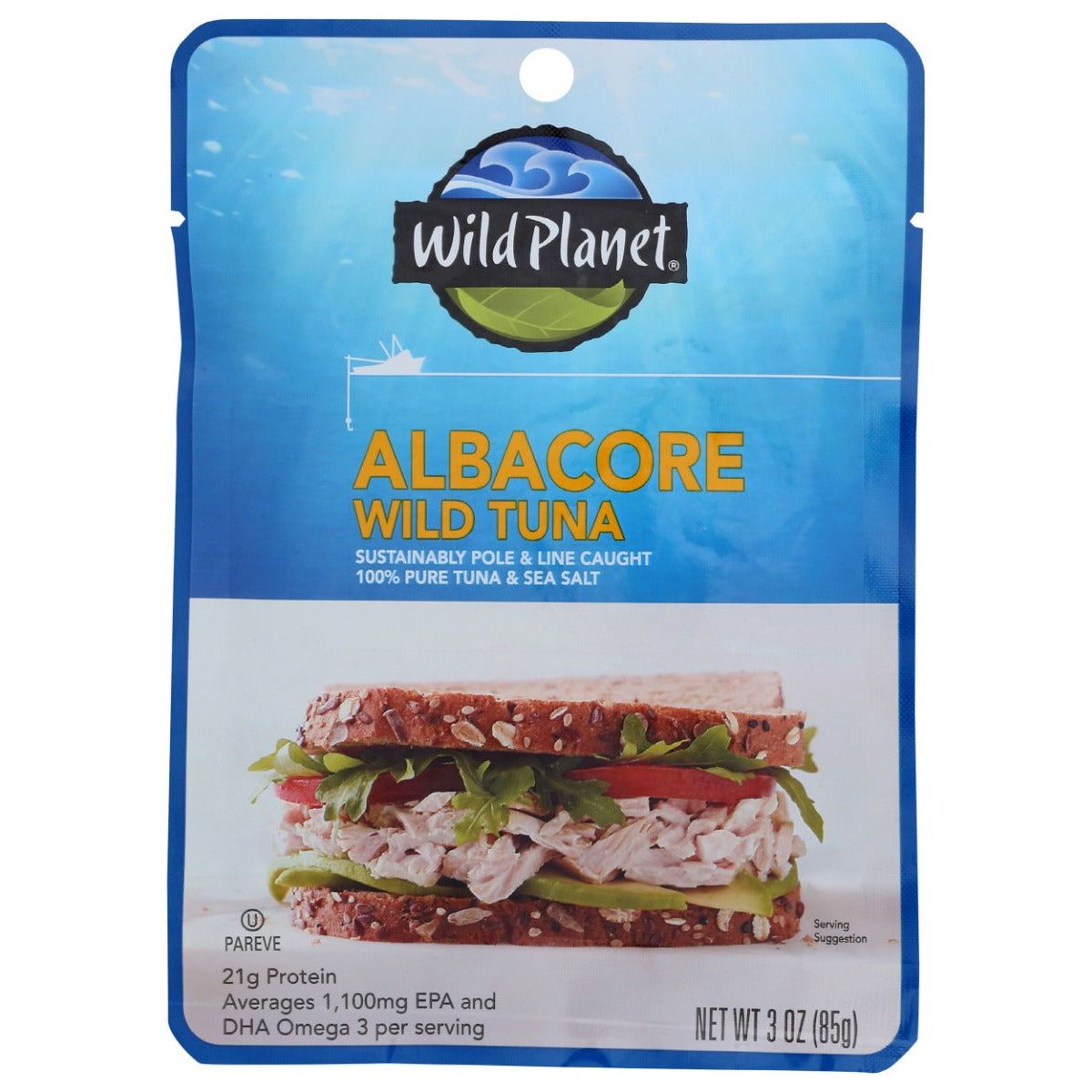 WILD PLANET: Wild Albacore Tuna Pouch, 3 oz - Sunshine Co Op. - #tag1# - #tag2# - #tag3# - #tag4#