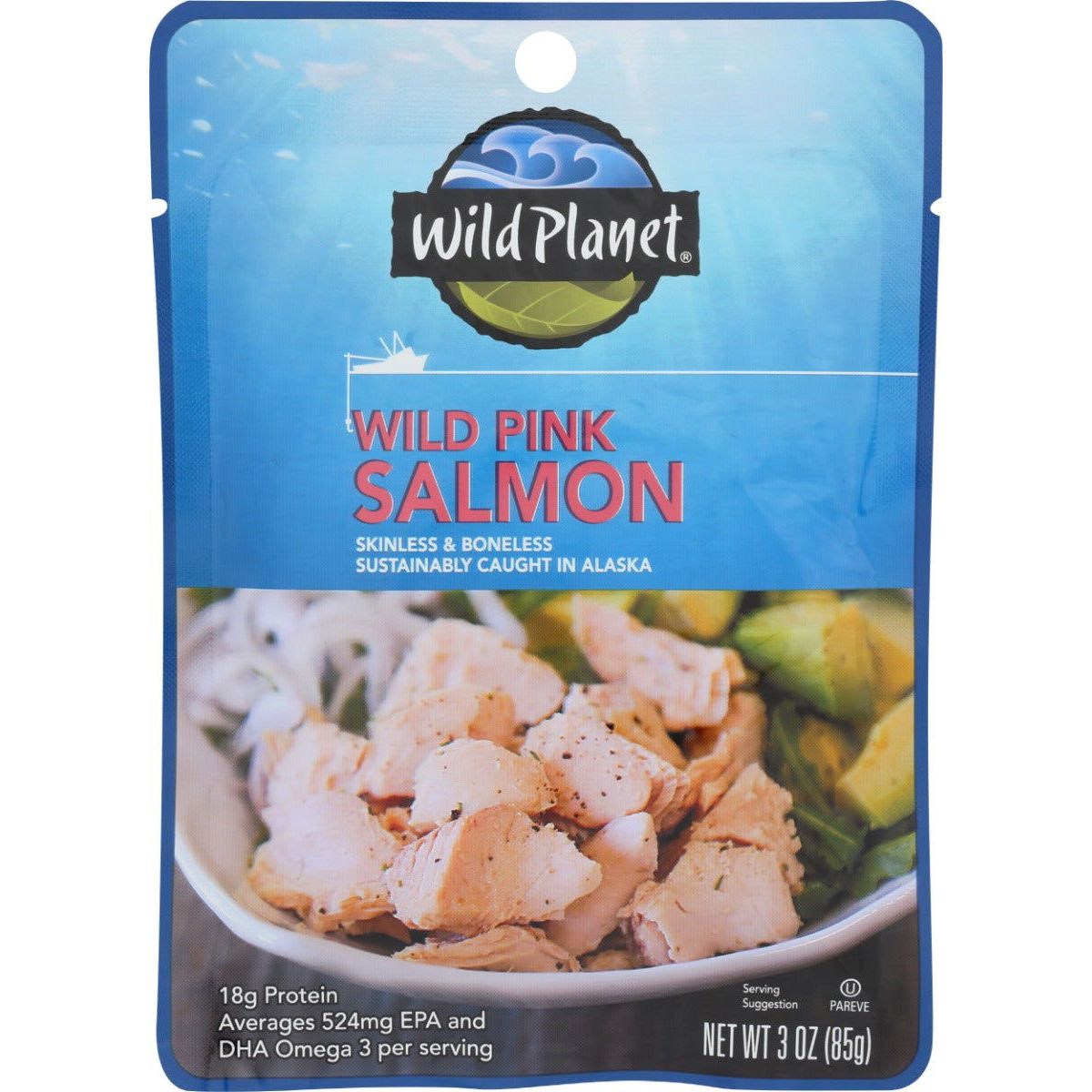 WILD PLANET: Wild Pink Salmon Single Serve Pouch, 3 oz - Sunshine Co Op. - #tag1# - #tag2# - #tag3# - #tag4#