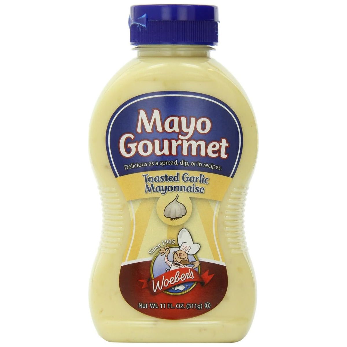 WOEBER: Mayo Toasted Garlic, 11 oz - Sunshine Co Op. - #tag1# - #tag2# - #tag3# - #tag4#