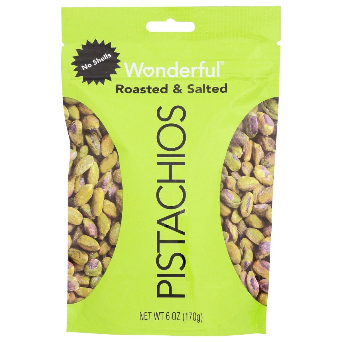 WONDERFUL PISTACHIOS: Roasted & Salted No Shell Pistachios, 6 oz - Sunshine Co Op. - #tag1# - #tag2# - #tag3# - #tag4#