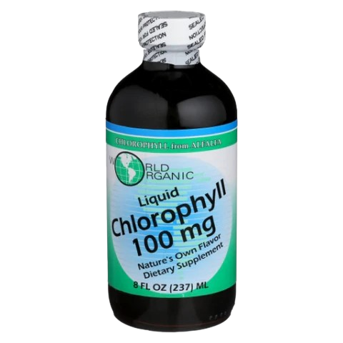 WORLD ORGANIC: Liquid Chlorophyll 100mg, 8 oz - Sunshine Co Op. - #tag1# - #tag2# - #tag3# - #tag4#