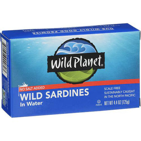 Wild Planet Wild Sardines in Water No Salt Added -- 4.4 oz - Sunshine Co Op. - #tag1# - #tag2# - #tag3# - #tag4#