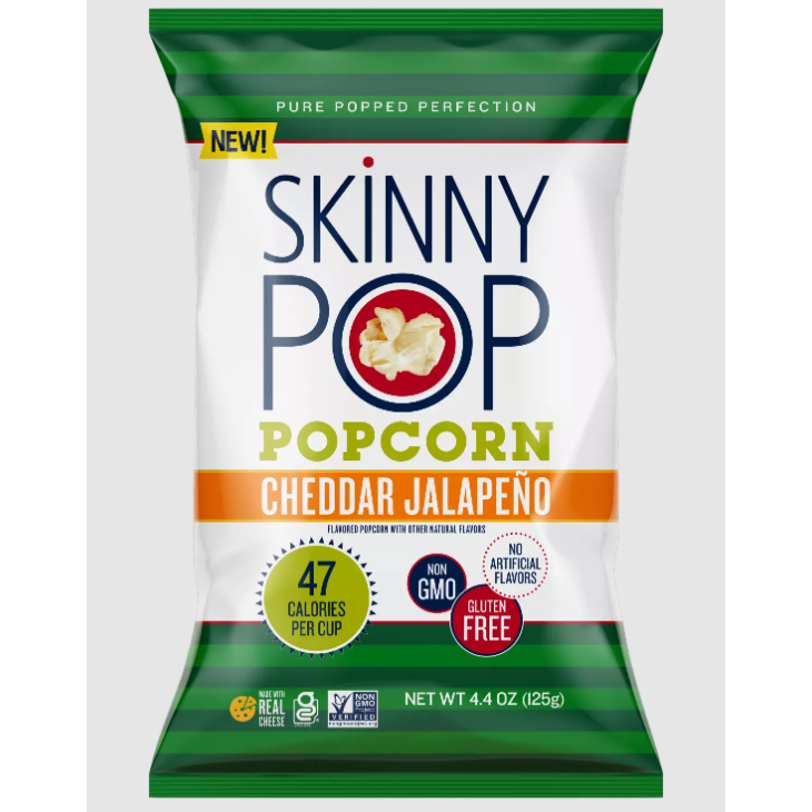 SKINNY POP: Cheddar Jalapeno Popped Popcorn, 4.4 oz