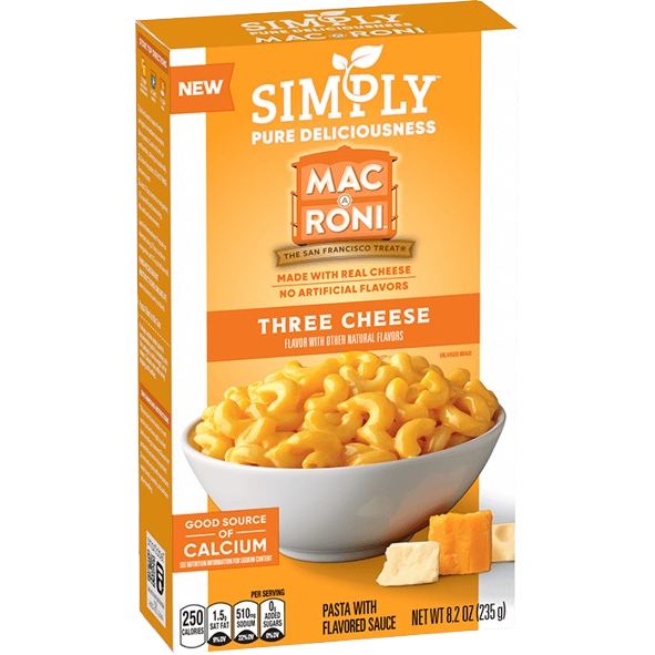 SIMPLY: Mac A Roni Three Cheese, 8.2 oz