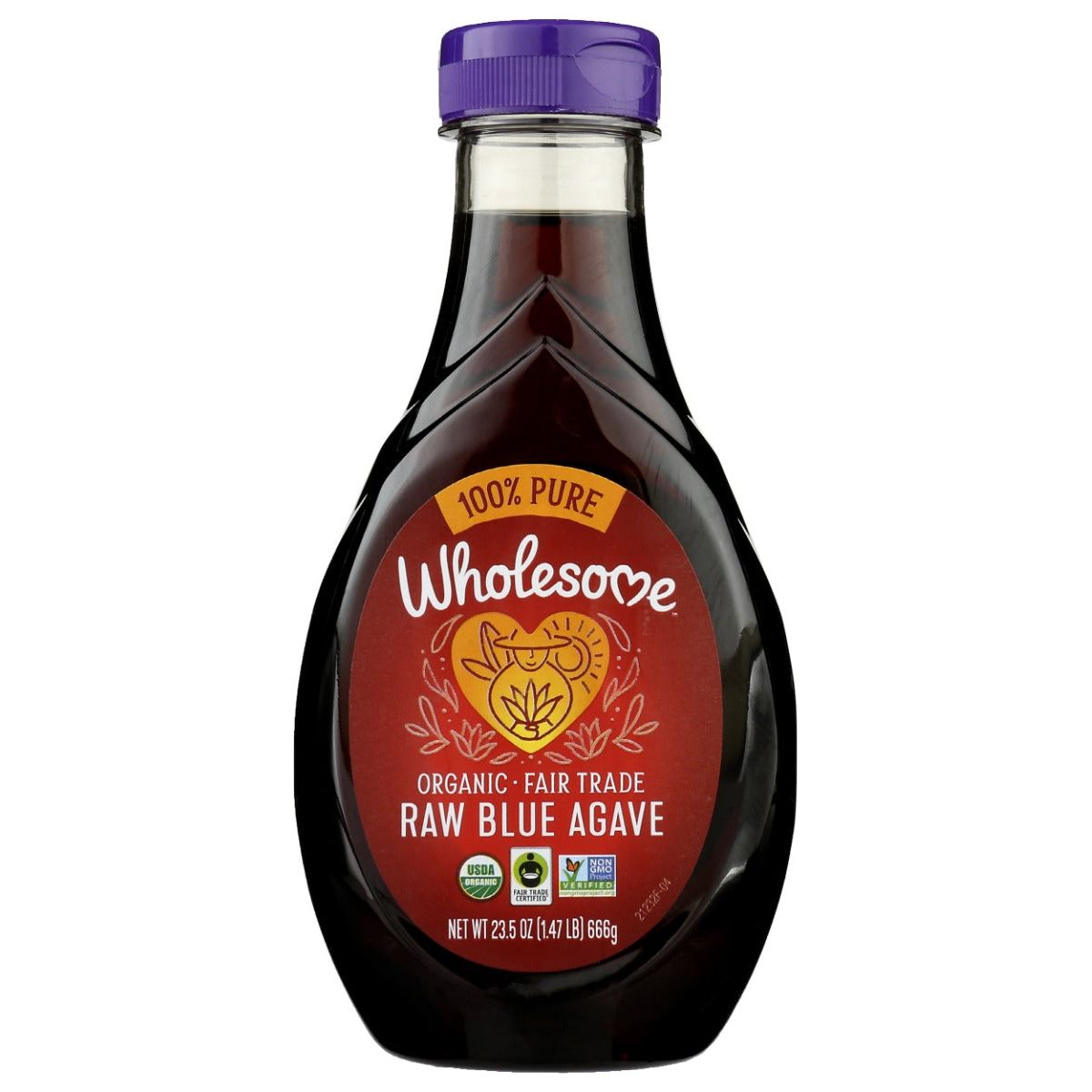 WHOLESOME: Organic Fair Trade Raw Blue Agave, 23.5 oz