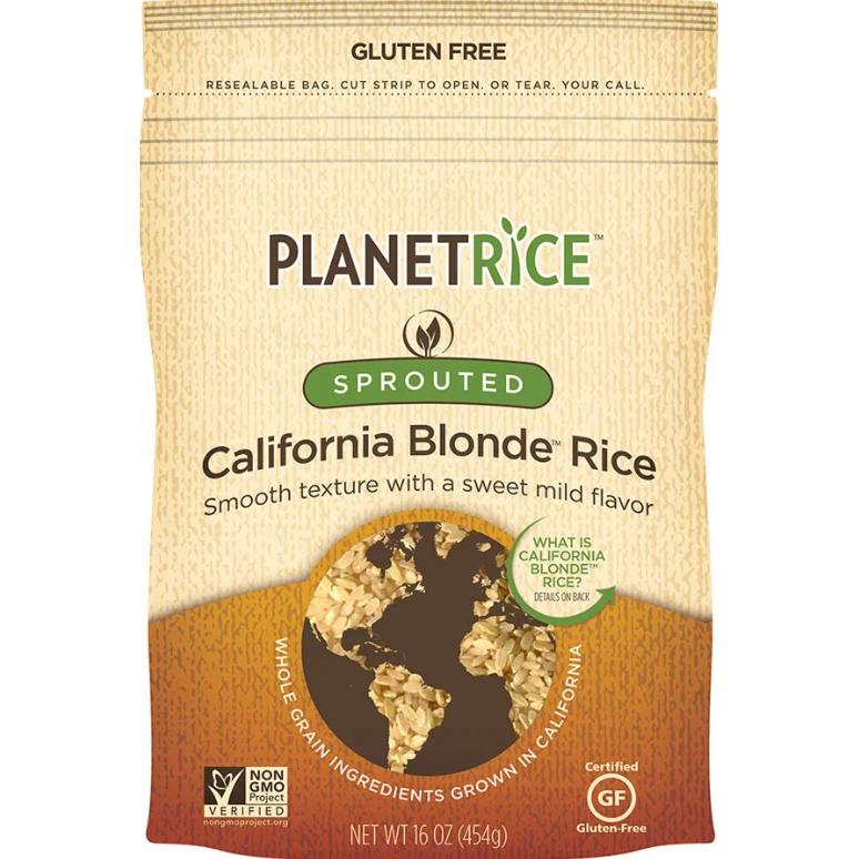 PLANET RICE: Sprouted California Blonde Rice, 16 oz