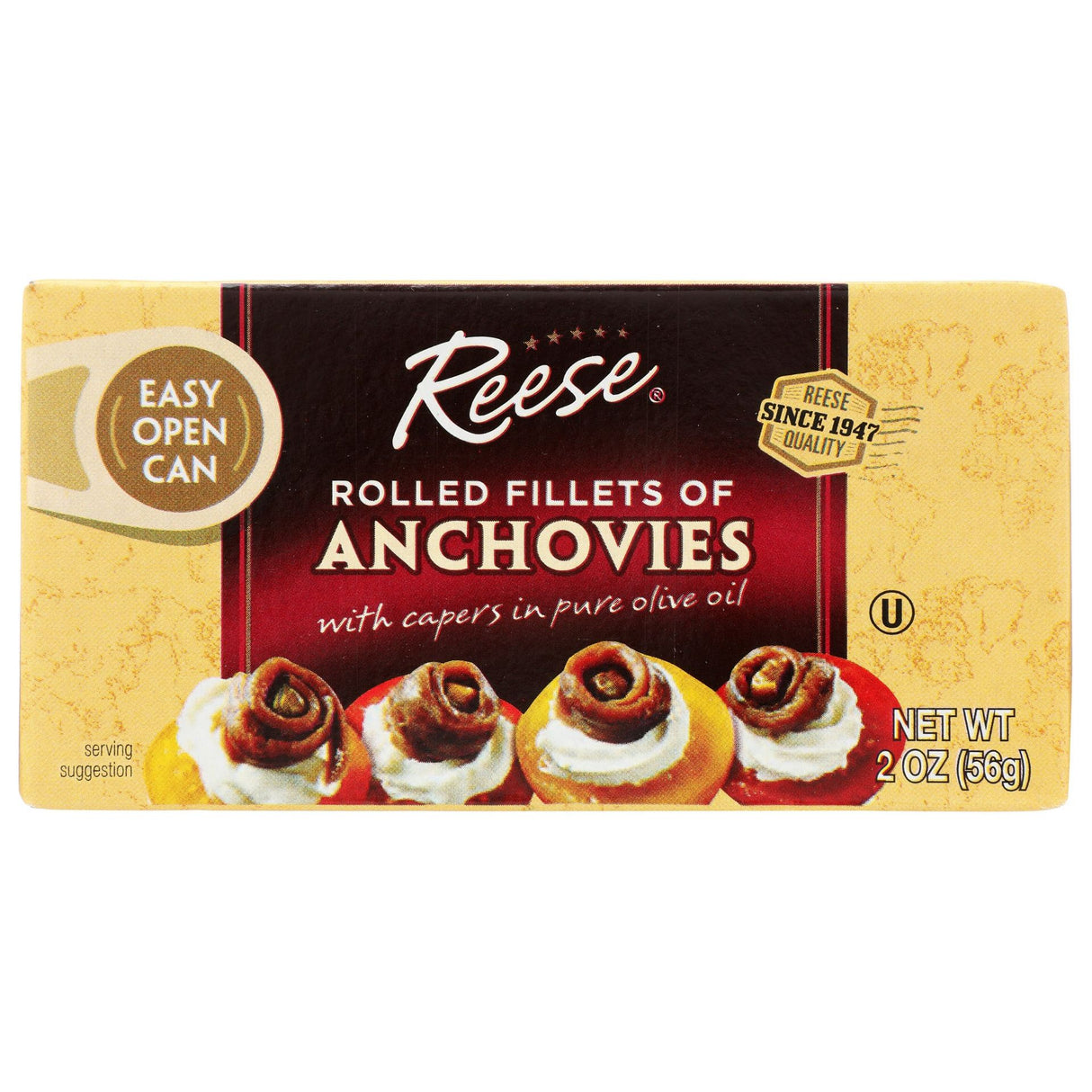 REESE: Rolled Fillets Of Anchovies, 2 oz