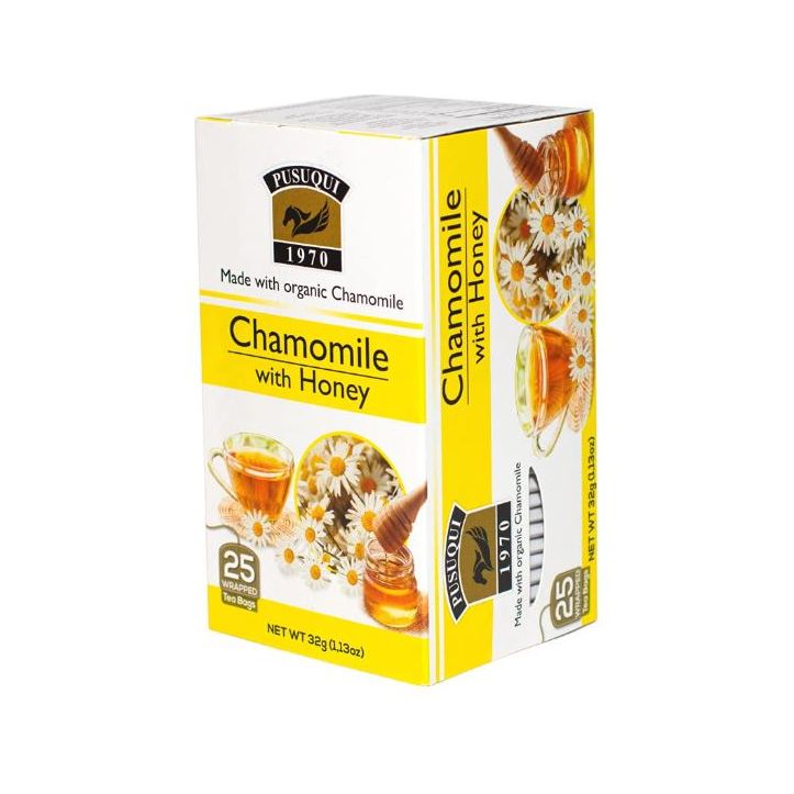 PUSUQUI: Chamomile With Honey Tea, 25 bg