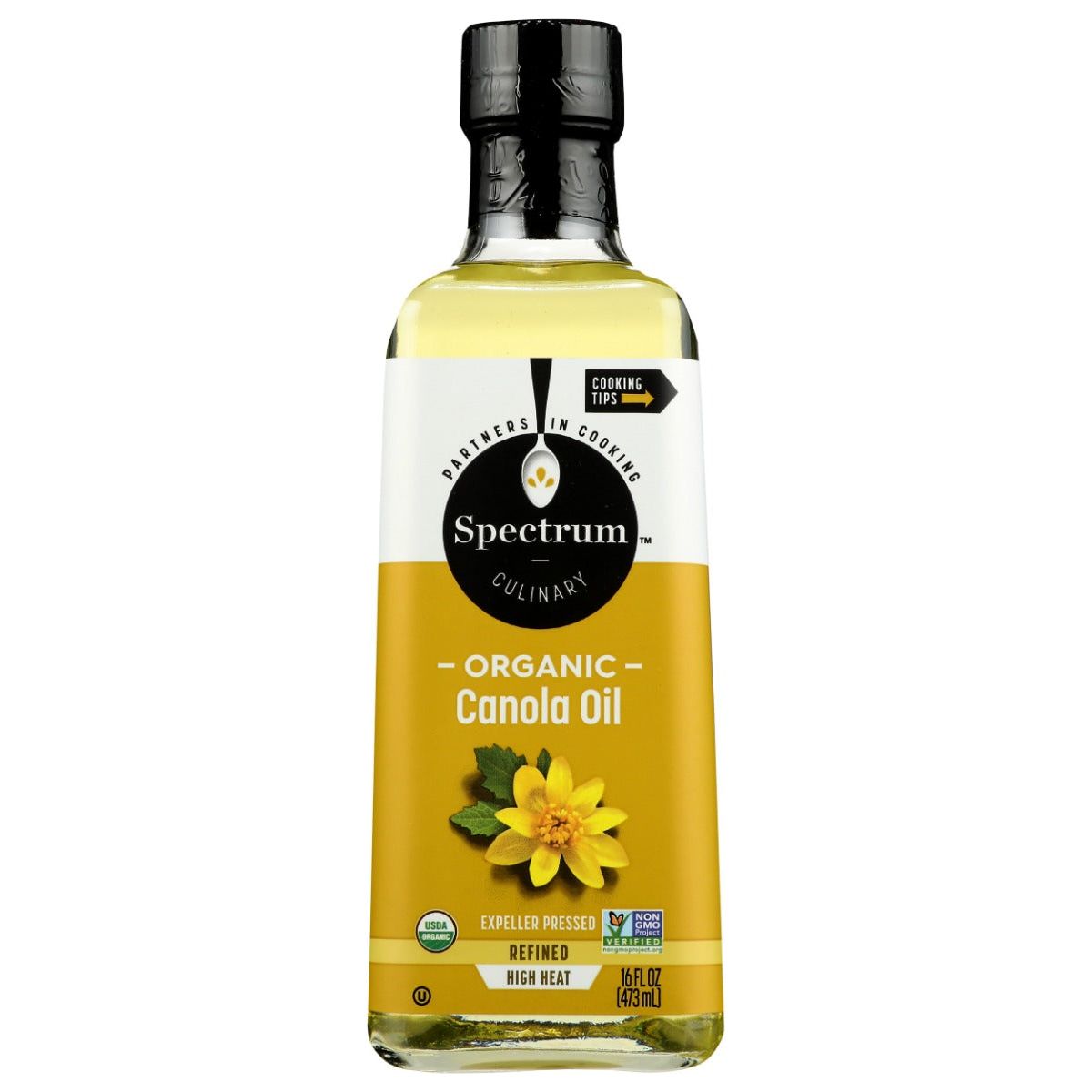 SPECTRUM NATURALS: Organic Canola Oil Refined, 16 fo