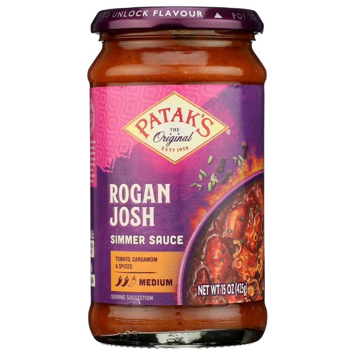 PATAKS: Rogan Josh Simmer Sauce, 15 oz