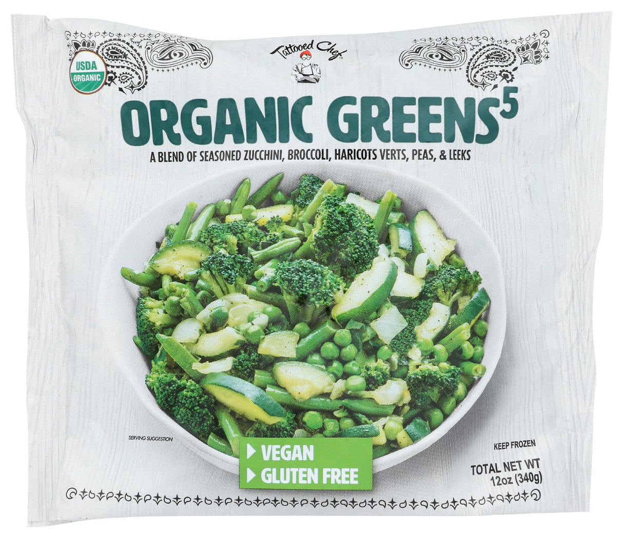 TATTOOED CHEF: Organic Greens 5 Blend, 12 oz