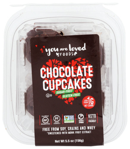 YOU ARE LOVED FOODS: Cupcakes Chocolate Sugar Free, 5.5 oz