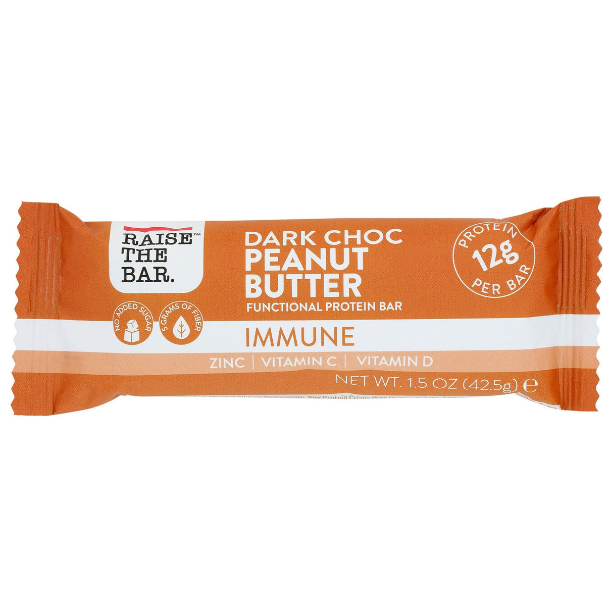 RAISE THE BAR: Bar Protein Immune Dark Chocolate Peanut Butter, 1.5 OZ