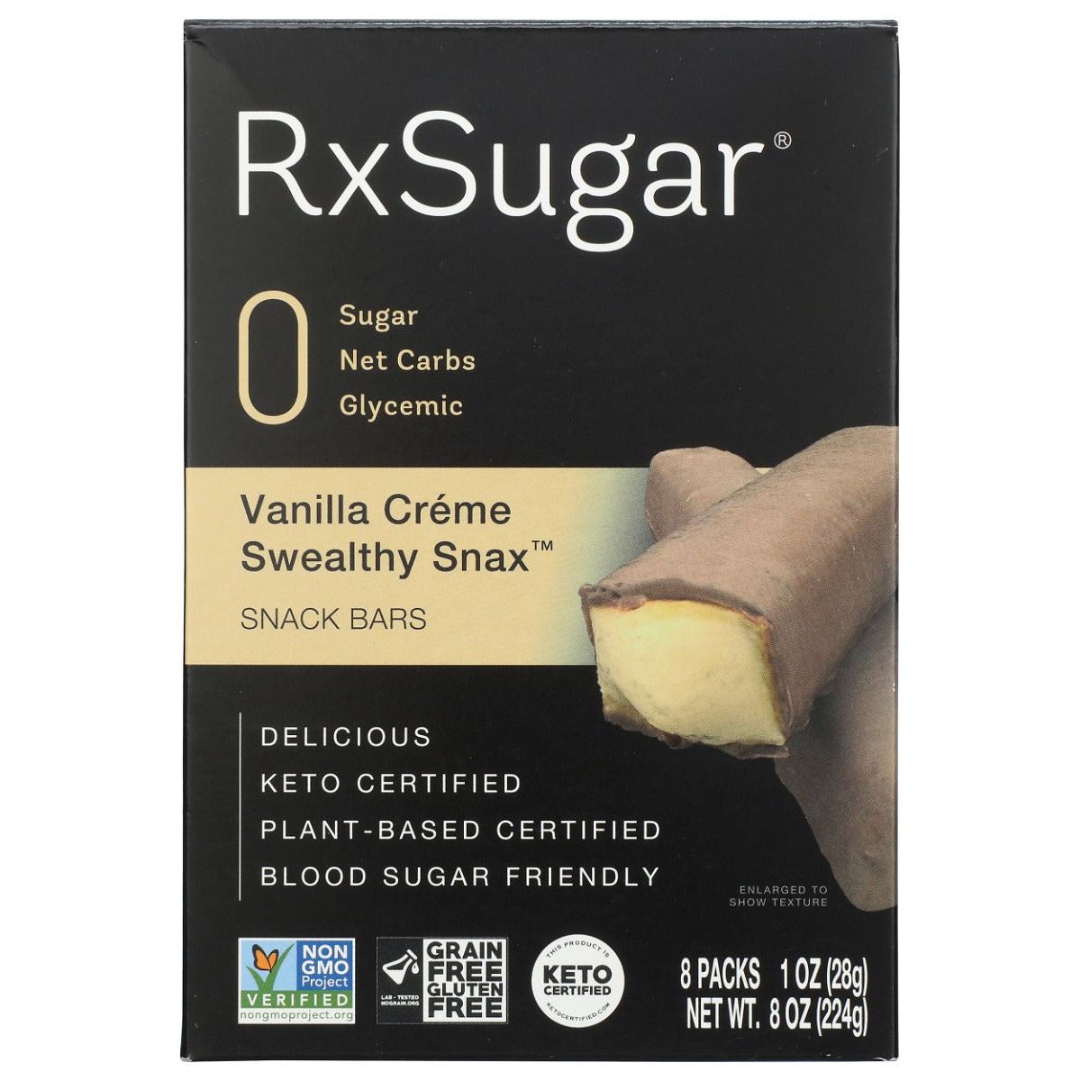 RXSUGAR: Vanilla Creme Swealthy Snax Bar, 8 oz