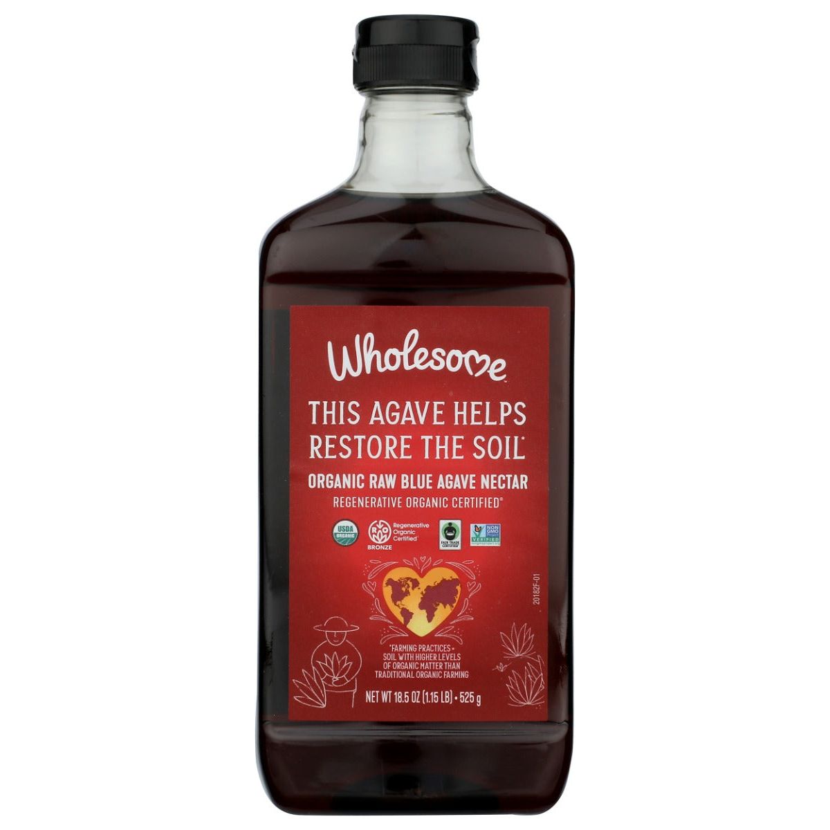 WHOLESOME: Organic Raw Blue Agave Nectar, 18.5 oz