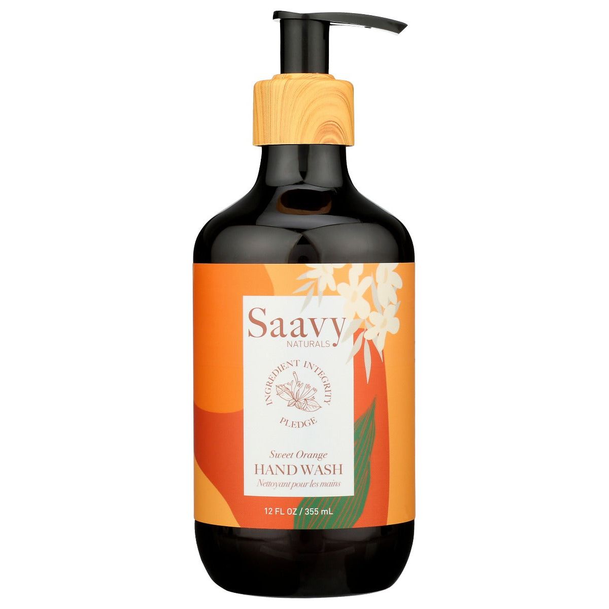 SAAVY NATURALS: Hand Wash Sweet Orange, 12 fo