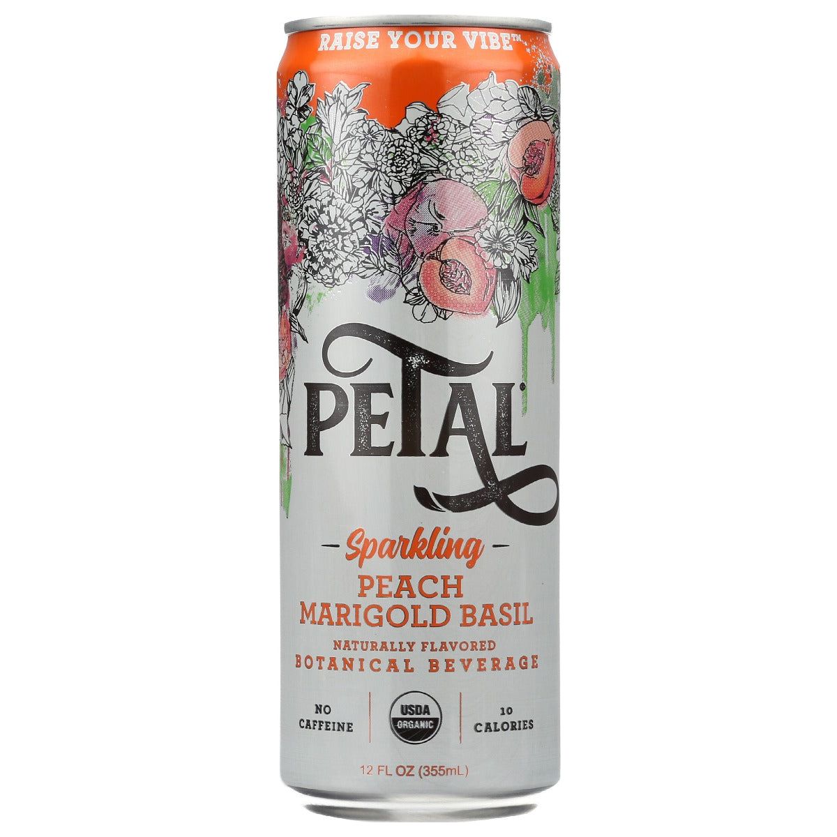 PETAL: Sparkling Peach Marigold Basil, 12 fo