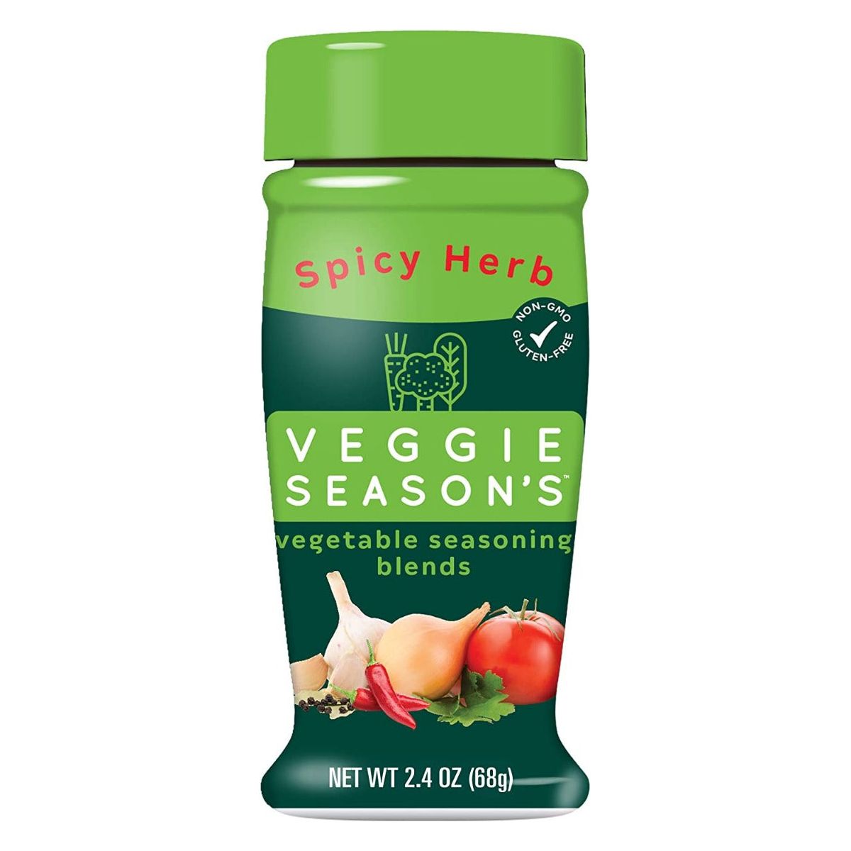 VEGGIE SEASONS: Spicy Herb Vegetable Seasoning Blends, 2.4 oz