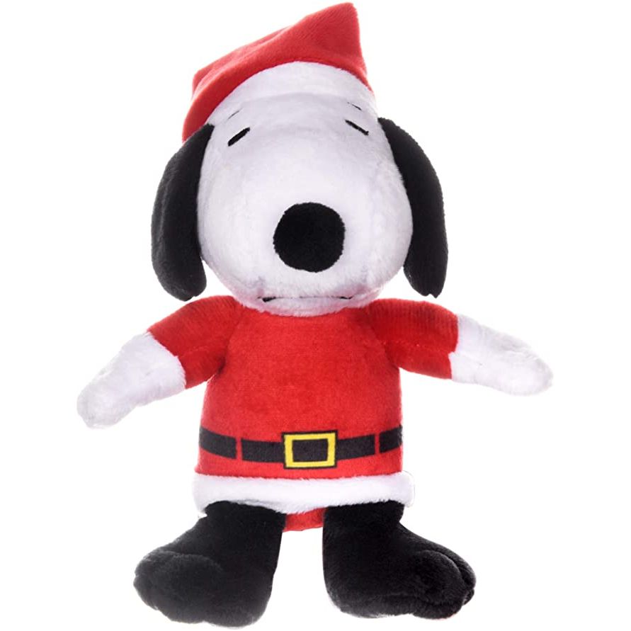 PEANUTS HOLIDAY: Holiday Snoopy Santa Plush Dog Toy with Squeaker, 1 ea