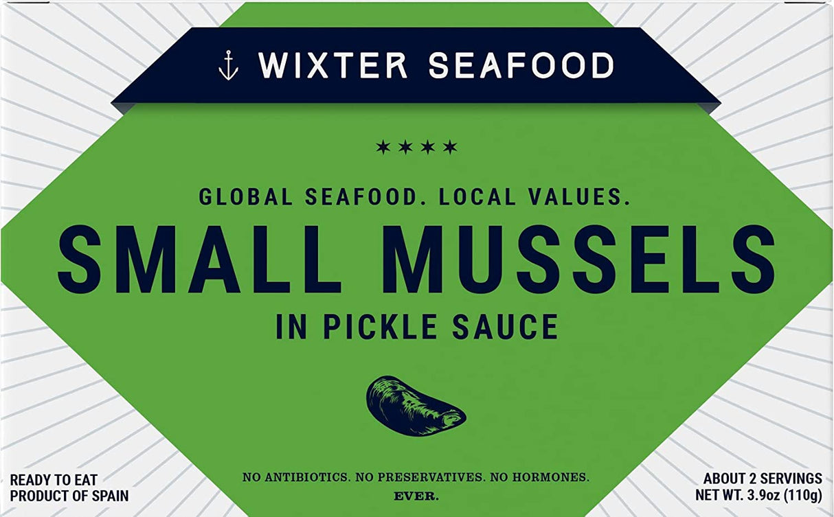 WIXTER SEAFOOD: Small Mussels in Pickled Sauce, 3.9 oz