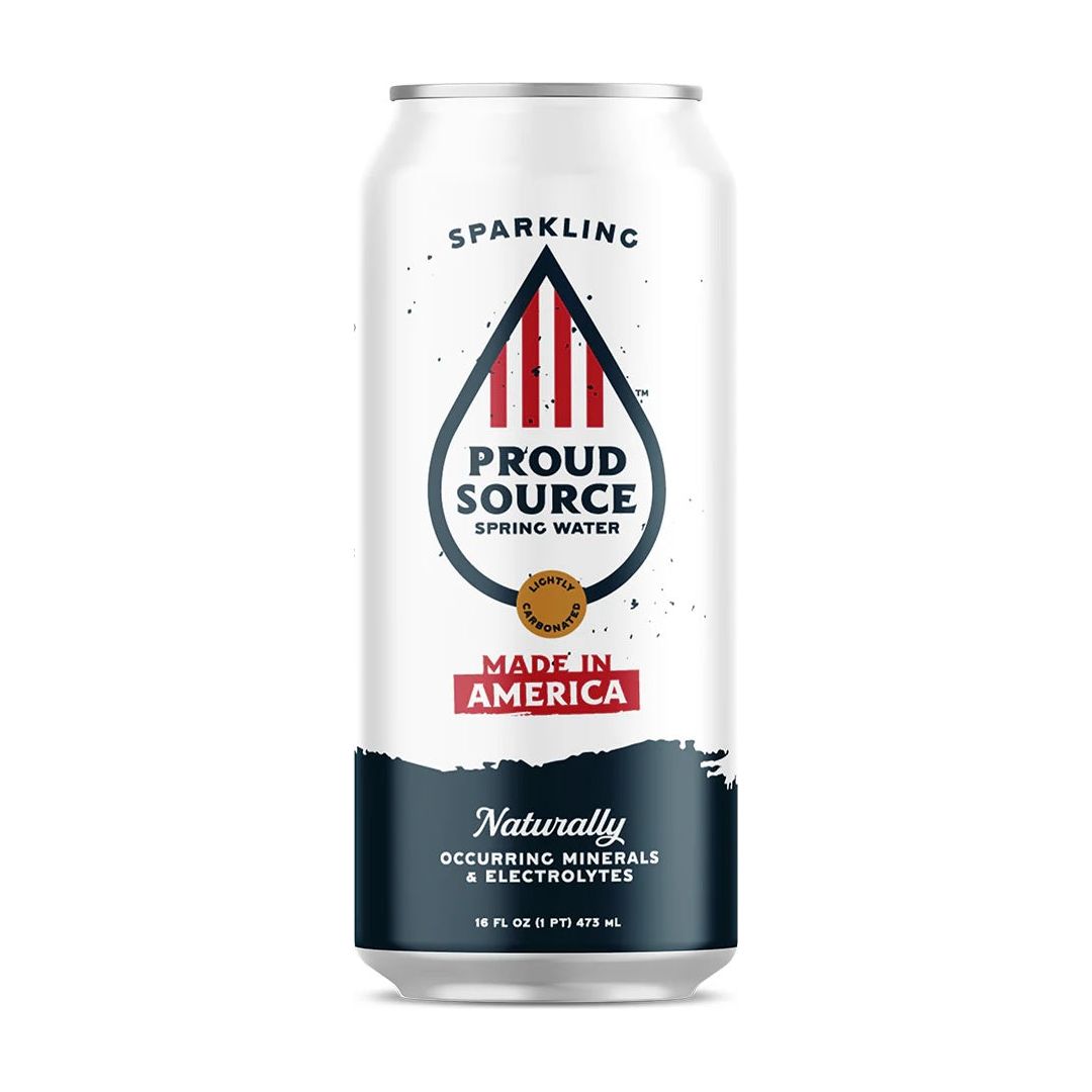 PROUD SOURCE: Made in America Sparkling Spring Water 8pk, 128 fo