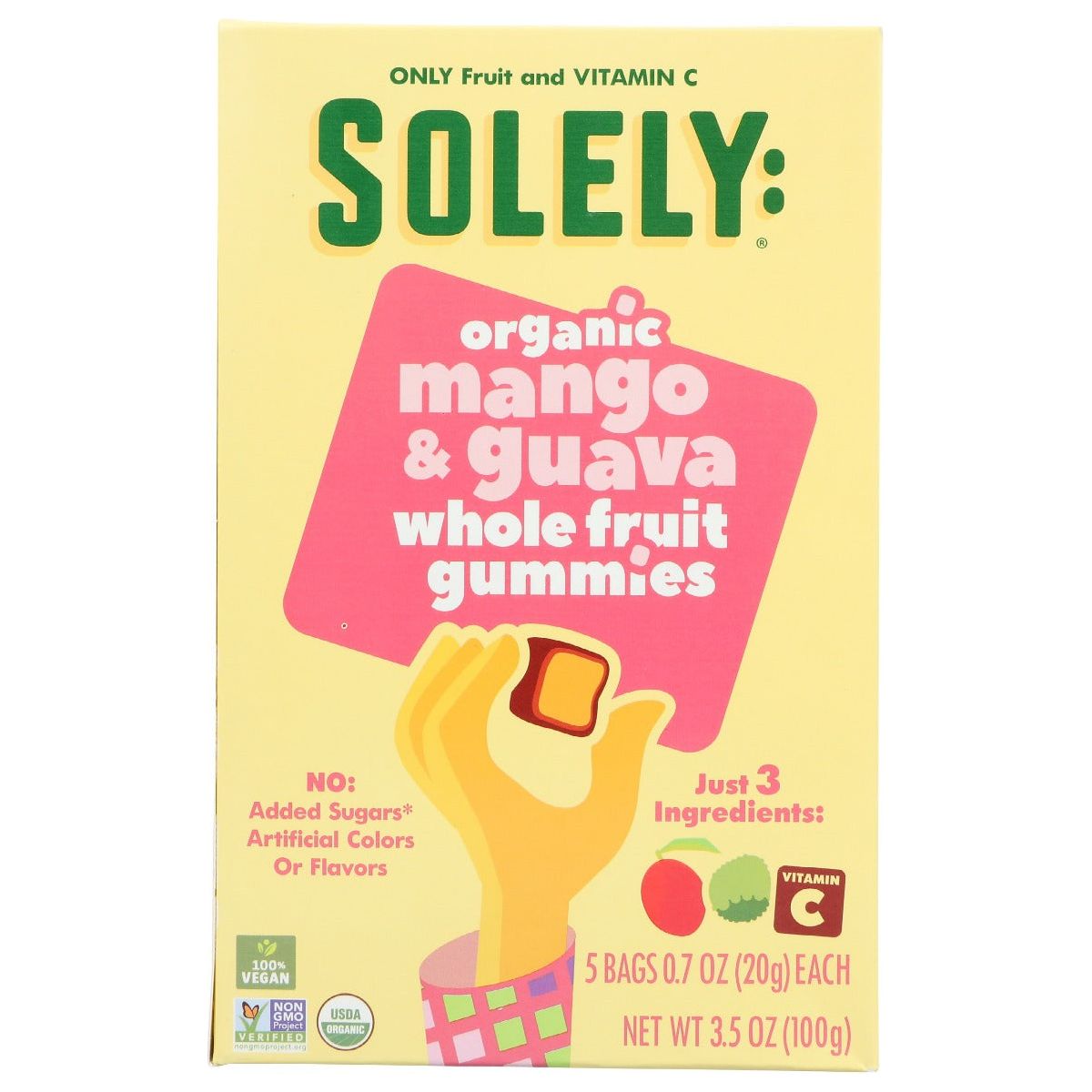 SOLELY: Fruit Gummies Mango Guava, 3.5 oz