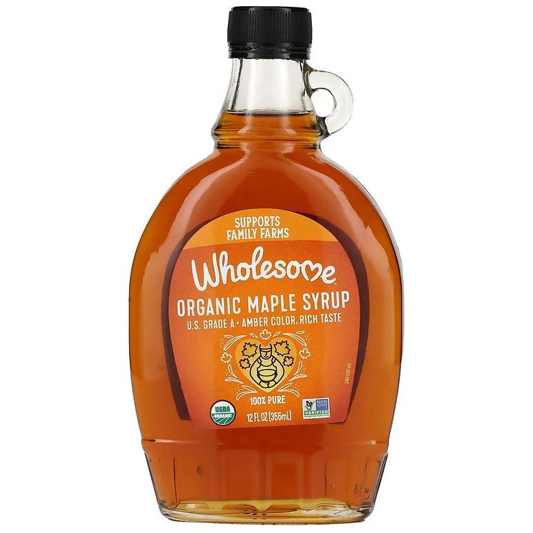 WHOLESOME: Organic Maple Syrup Amber, 12 fo