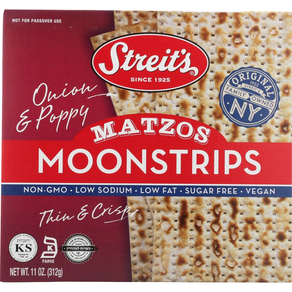 STREITS: Matzos Moonstrips, 11 oz