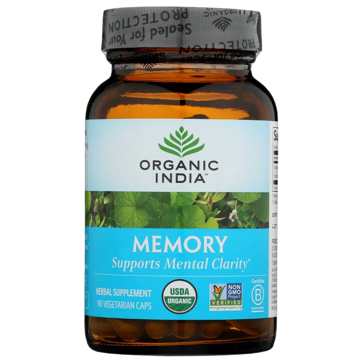 ORGANIC INDIA: Memory Gotu Kola and Bacopa Supplement, 90 cp