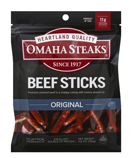 OMAHA STEAKS: Original Beef Sticks, 4.6 oz