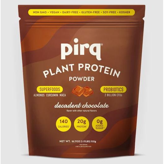 PIRQ: Plant Protein Powder Decadent Chocolate, 1.17 lb