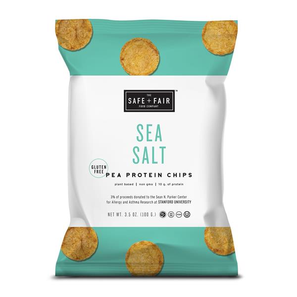 THE SAFE AND FAIR FOOD COMPANY: Sea Salt Pea Protein Chips, 3.5 oz