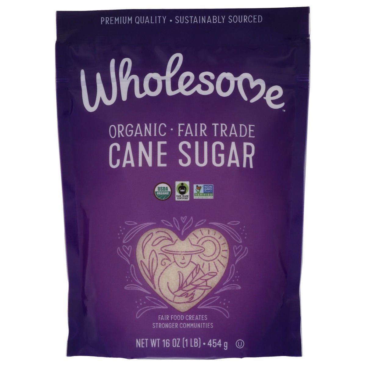 WHOLESOME: Organic Fair Trade Cane Sugar, 16 oz