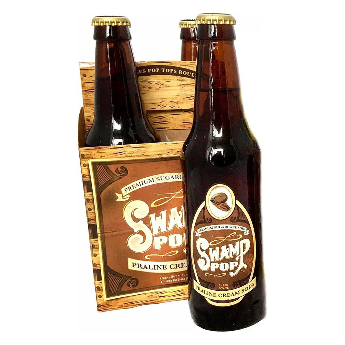 SWAMP POP: Praline Cream Soda 4pk, 48 fo