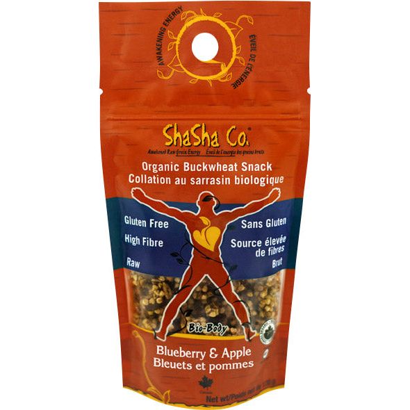 SHASHA: Organic Buckwheat Snack Blueberry and Apple, 6 oz