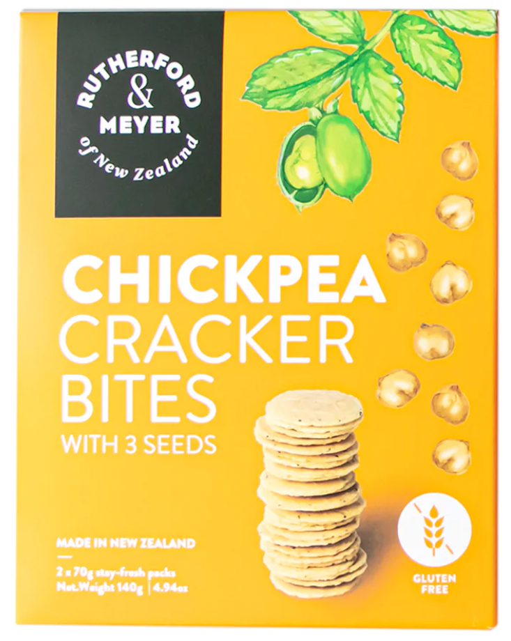 RUTHERFORD & MEYER: Cracker Bites Chickpea, 4.9 oz