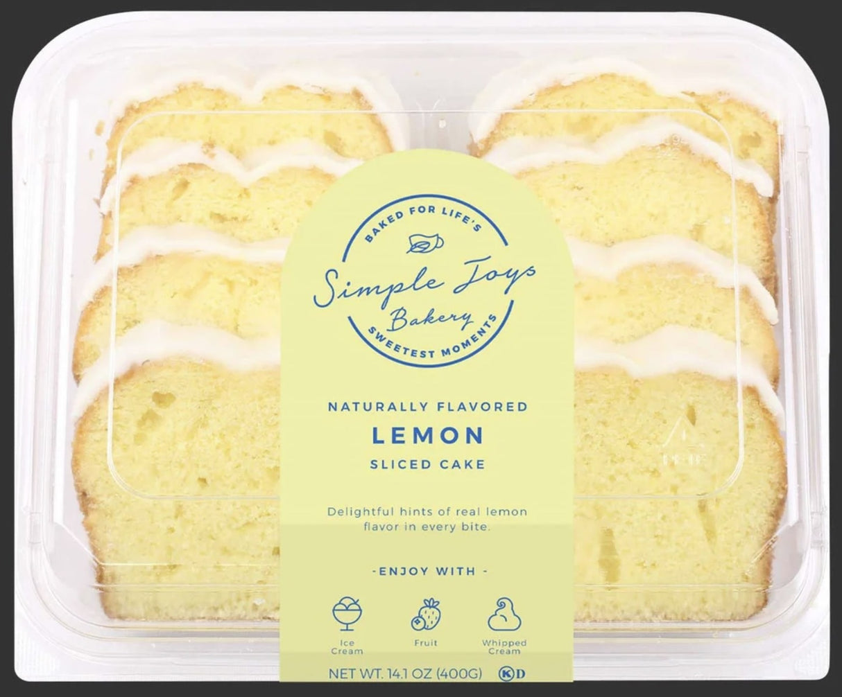 SIMPLE JOYS BAKERY: Cake Lemon Iced Sliced, 14.1 oz