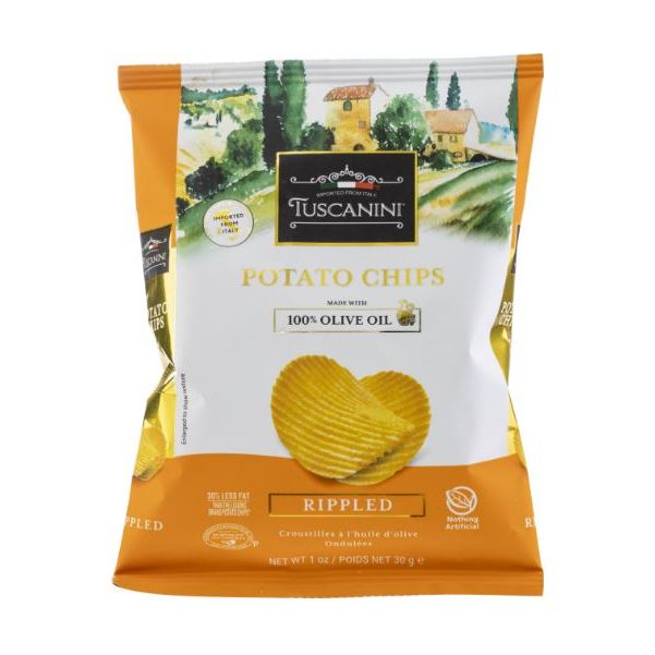 TUSCANINI: Rippled Potato Chips, 1 oz