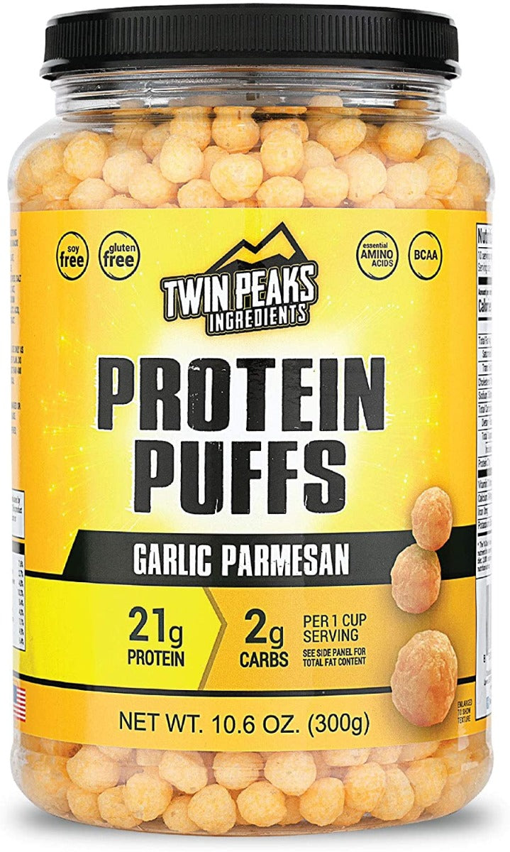 TWIN PEAKS INGREDIENTS: Garlic Parmesan Protein Puffs, 10.6 oz