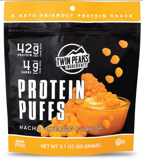 TWIN PEAKS INGREDIENTS: Puff Protein Nacho Cheese, 2.1 oz