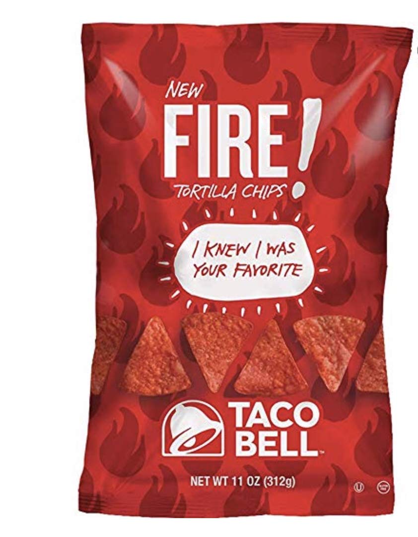 TACO BELL: Fire Tortilla Chips, 11 oz