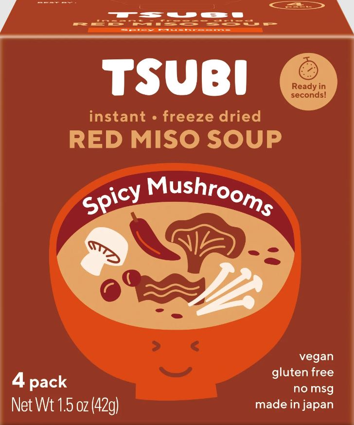 TSUBI SOUP: Spicy Mushroom Red Miso Soup, 1.5 oz