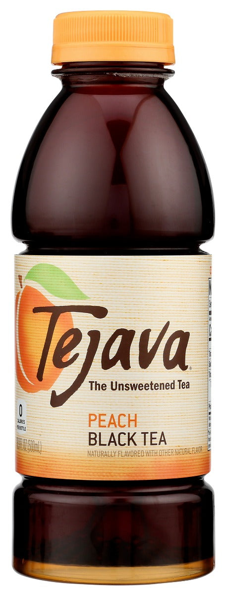TEJAVA: Peach Black Tea, 16.9 fo