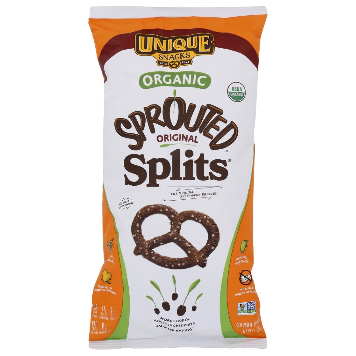 UNIQUE: Sprouted Splits Pretzels, 8 oz