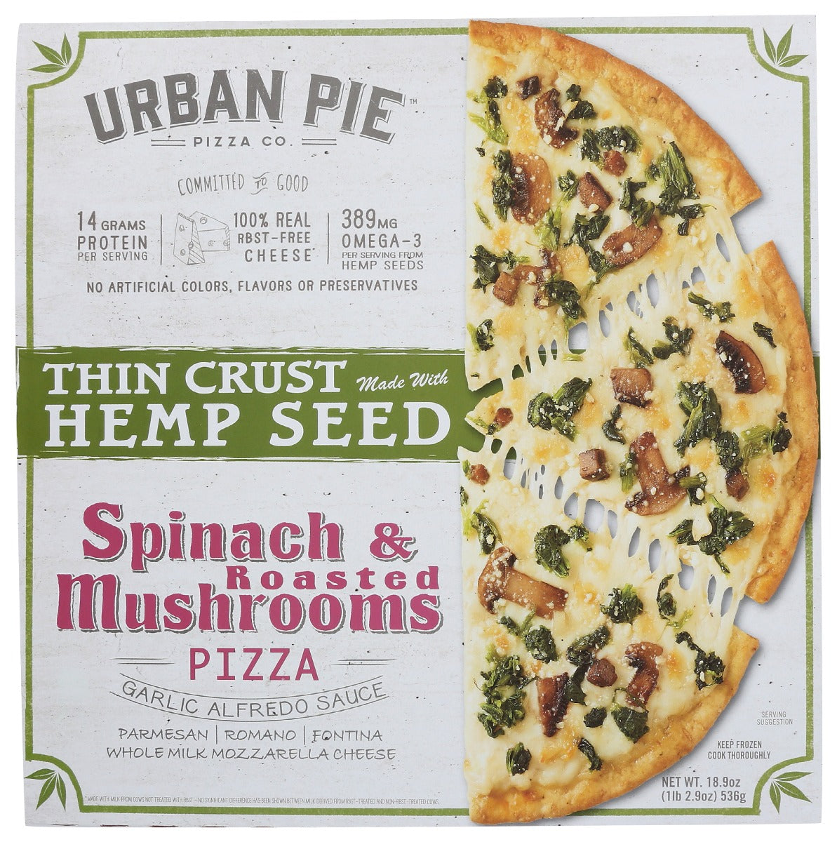 URBAN PIE: Spinach And Roasted Mushroom Pizza, 18.9 oz